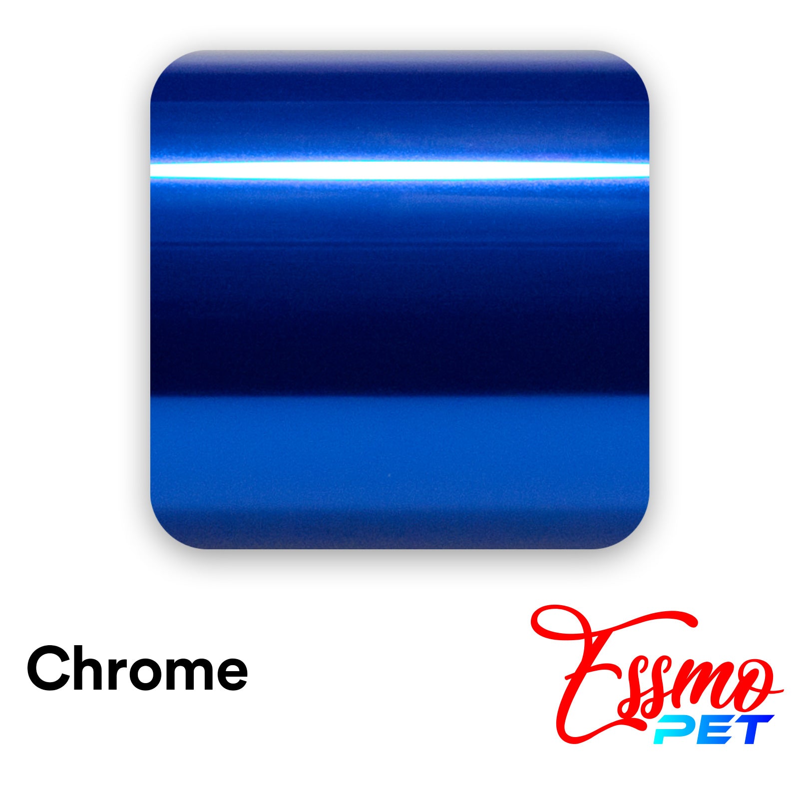 PET Chrome Royal Blue Vinyl Wrap – Essmovinyl