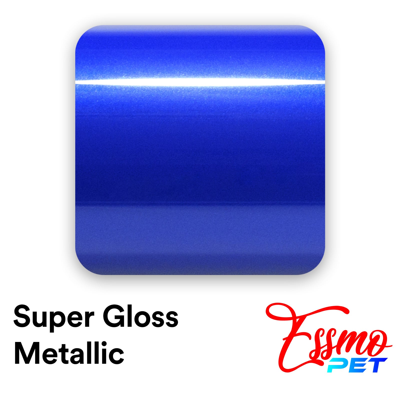 12 x 60 Ultra Glossy Metallic Vinyl Blue Whole Car Wrap Foil Graphics  Film PVC