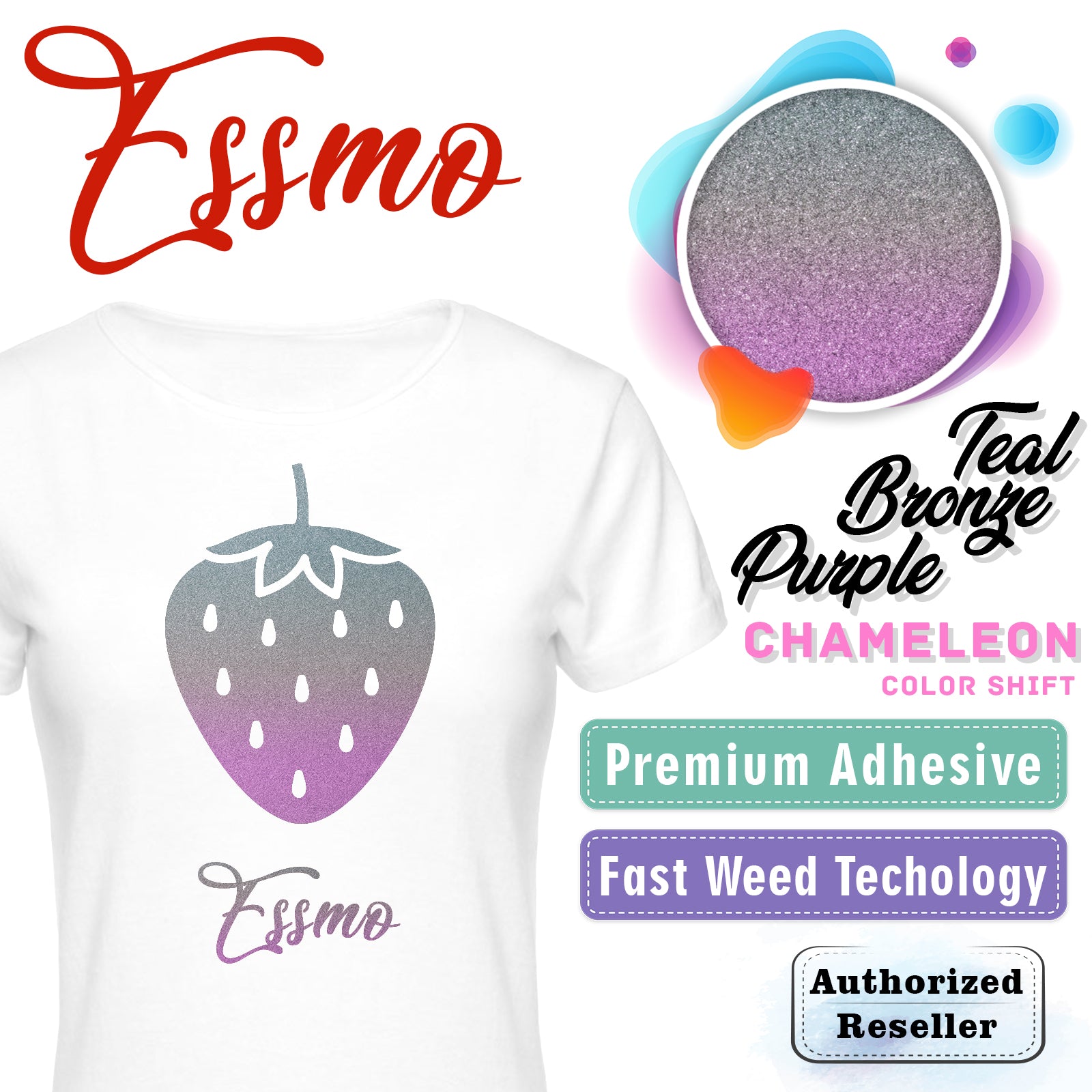 ESSMO™ Purple/Bronze/Teal Chameleon Color Change Heat Transfer Vinyl H –  Essmovinyl