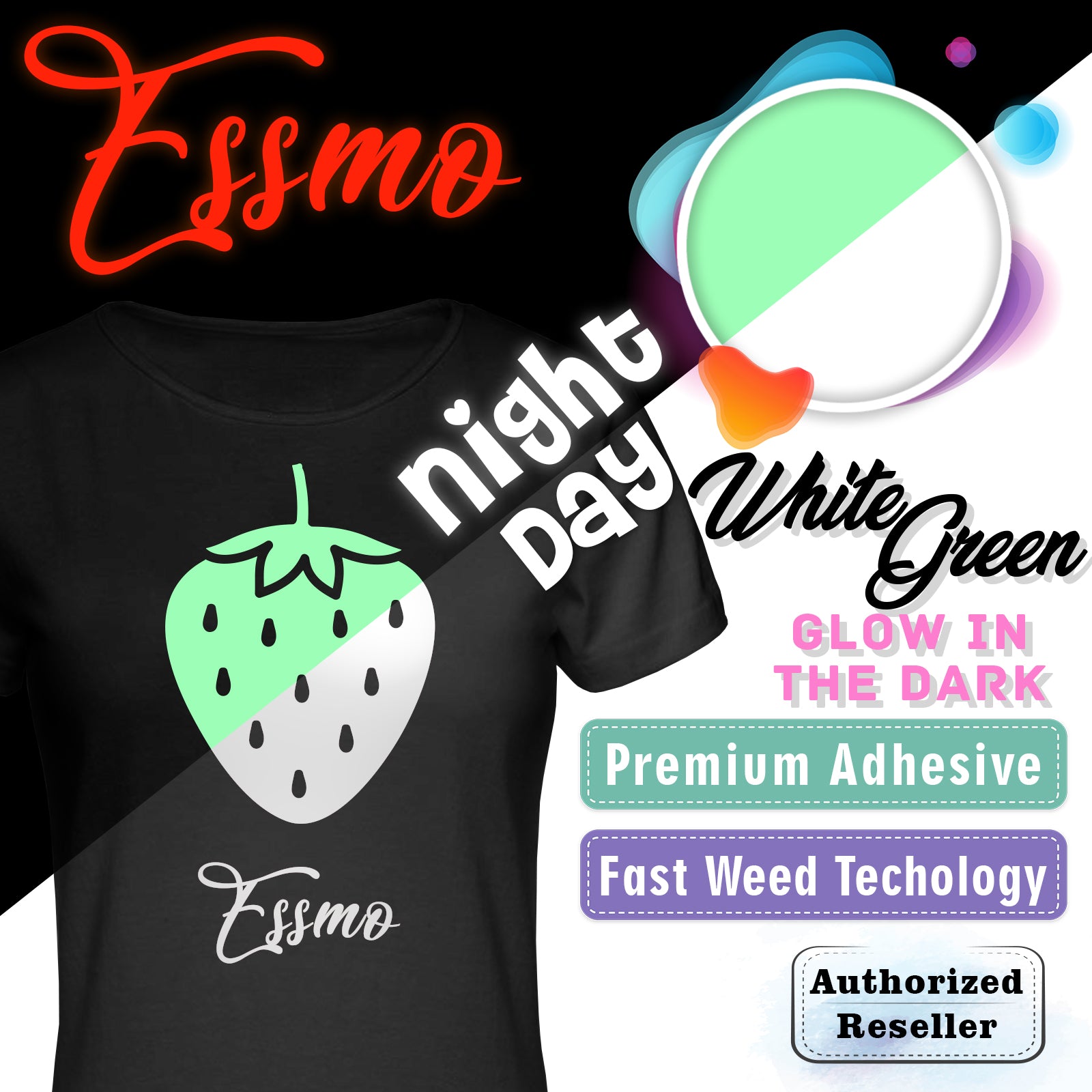 White Glow In The Dark Heat Transfer Vinyl