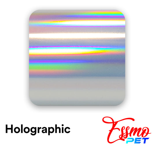 PET Holographic Silver Vinyl Wrap