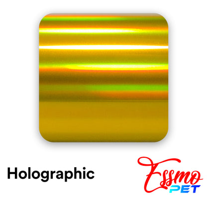 PET Holographic Gold Vinyl Wrap