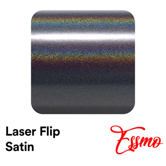 Laser Flip Satin Rainbow Gray Vinyl Wrap