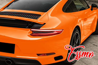 PET Super Gloss Lava Orange Vinyl Wrap