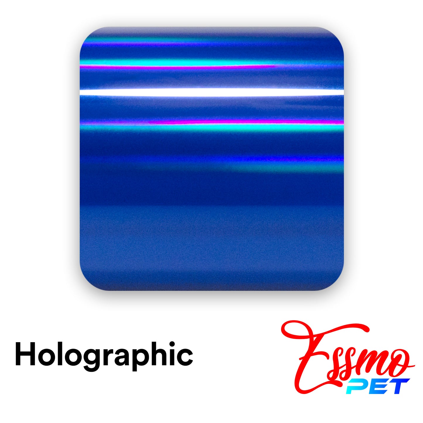 PET Holographic Blue Vinyl Wrap