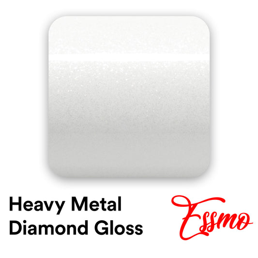 Heavy Metal Diamond Gloss Ceramic White Vinyl Wrap