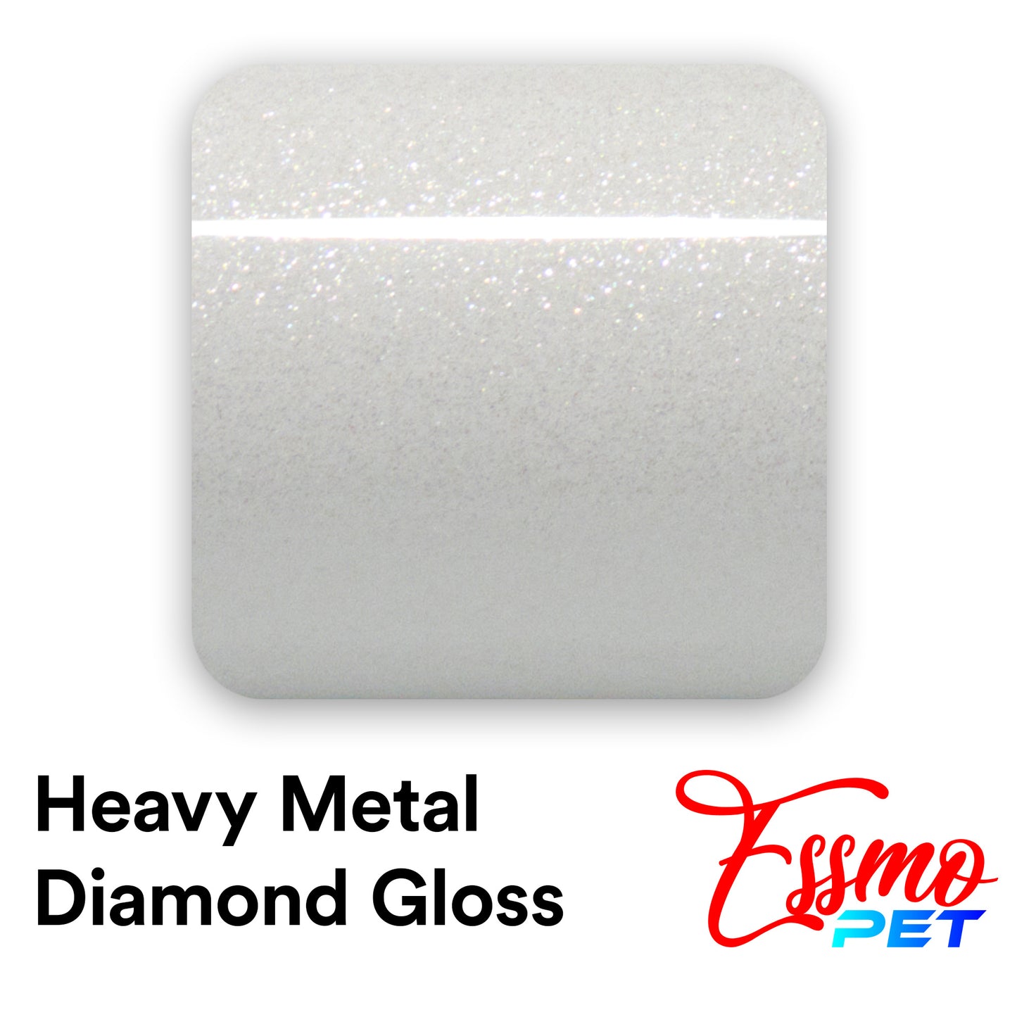 PET Heavy Metal Diamond Gloss Ceramic White Vinyl Wrap