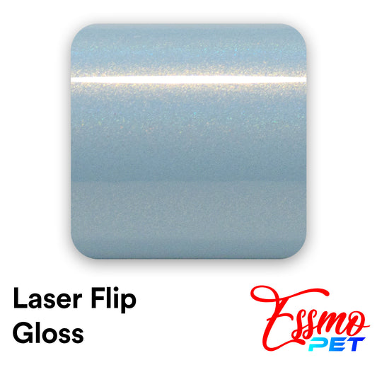 PET Laser Flip Gloss Breeze Blue Vinyl Wrap