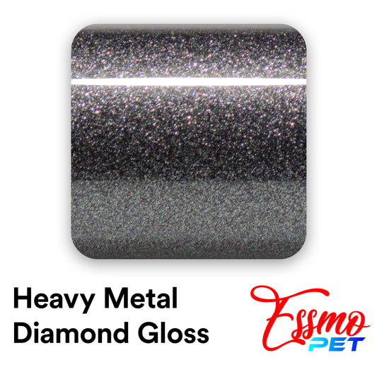 PET Heavy Metal Diamond Gloss Graphite Gray Vinyl Wrap