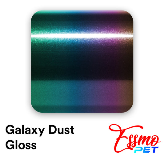 PET Galaxy Dust Gloss Spectrum Purple Green Vinyl Wrap