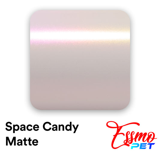 PET Space Candy Matte Silver Pink Vinyl Wrap