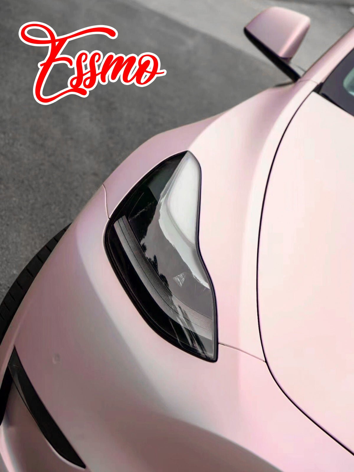 PET Space Candy Matte Silver Pink Vinyl Wrap