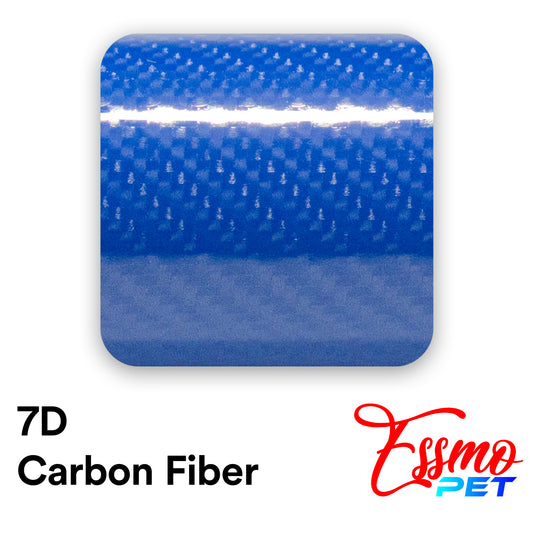 PET 7D Carbon Fiber Intense Blue Vinyl Wrap