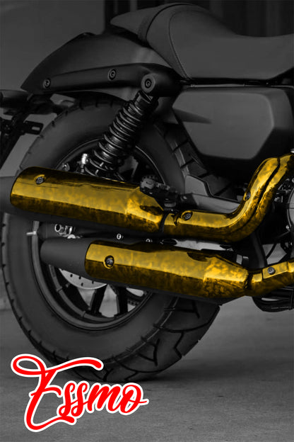 PET Marble Forged Gloss Carbon Fiber Textured Golden Yellow Vinyl Wrap