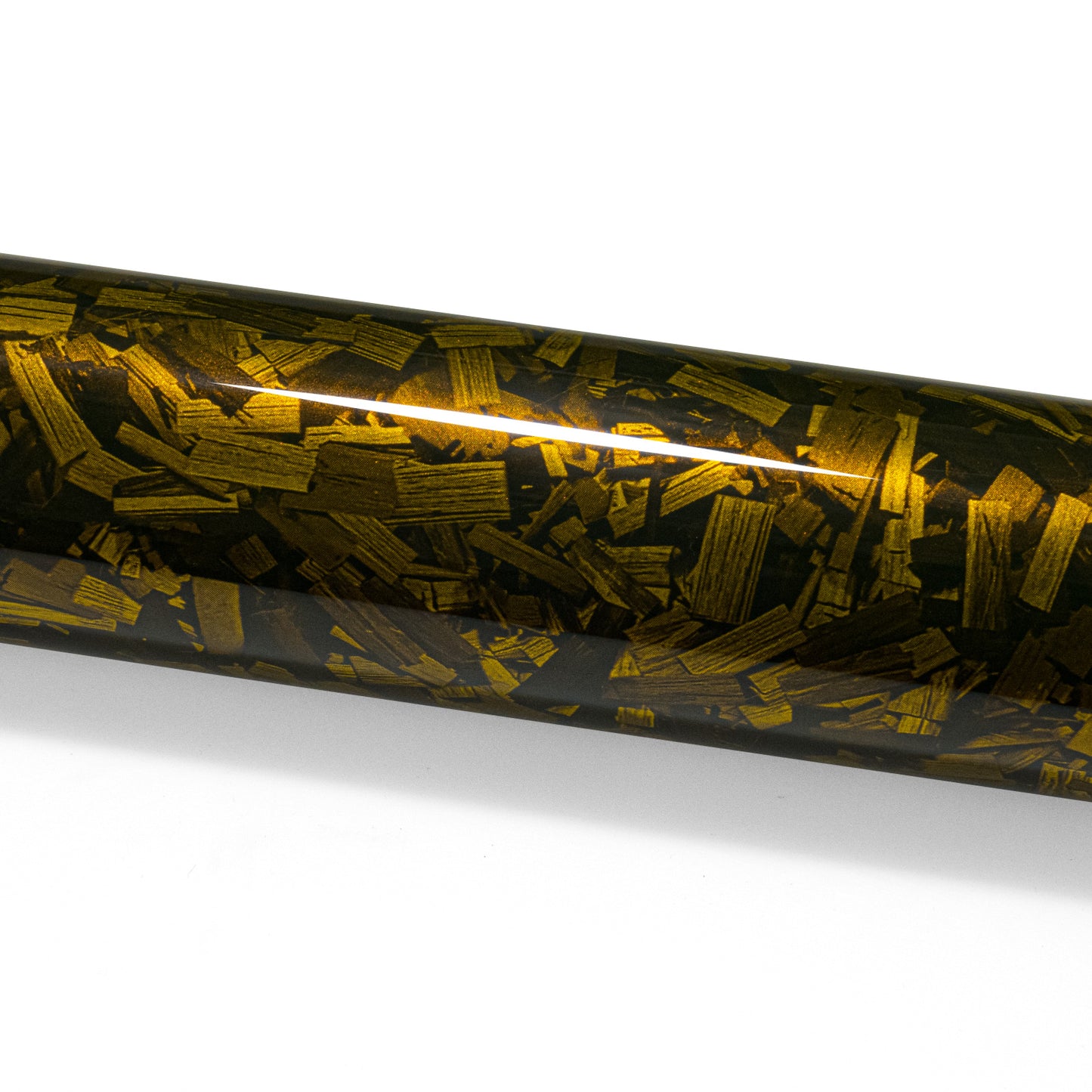 PET Marble Forged Gloss Carbon Fiber Textured Golden Yellow Vinyl Wrap