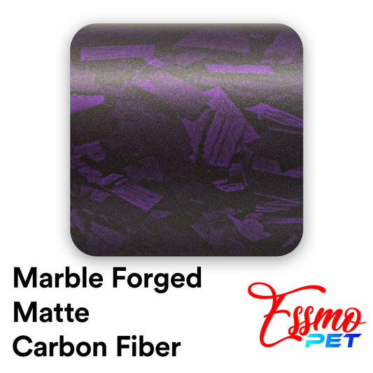 PET Marble Forged Matte Carbon Fiber Textured Royal Purple Vinyl Wrap