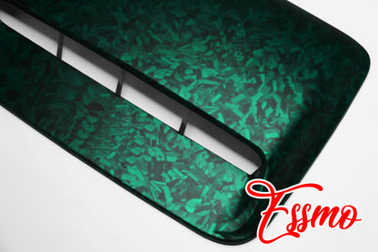 PET Marble Forged Matte Carbon Fiber Textured Emerald Green Vinyl Wrap