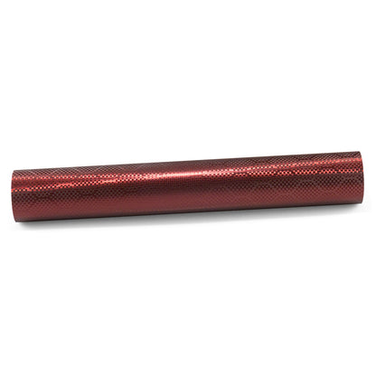 PET Honeycomb Carbon Fiber Satin Dark Red Hex Vinyl Wrap