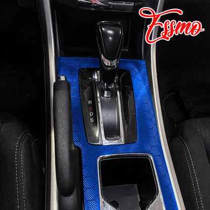 PET Honeycomb Carbon Fiber Satin Royal Blue Hex Vinyl Wrap