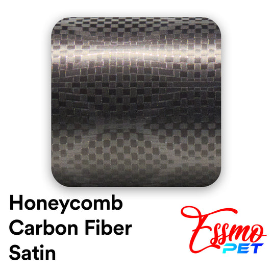 PET Honeycomb Carbon Fiber Satin Nardo Gray Hex Vinyl Wrap