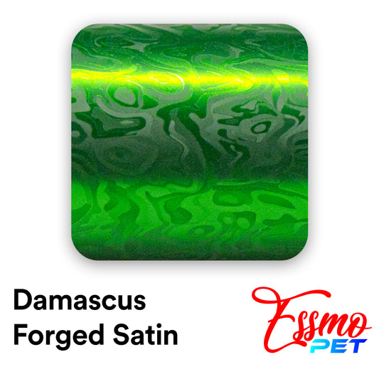 PET Damascus Forged Satin Beast Green Vinyl Wrap