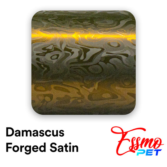 PET Damascus Forged Satin Bond Gold Vinyl Wrap