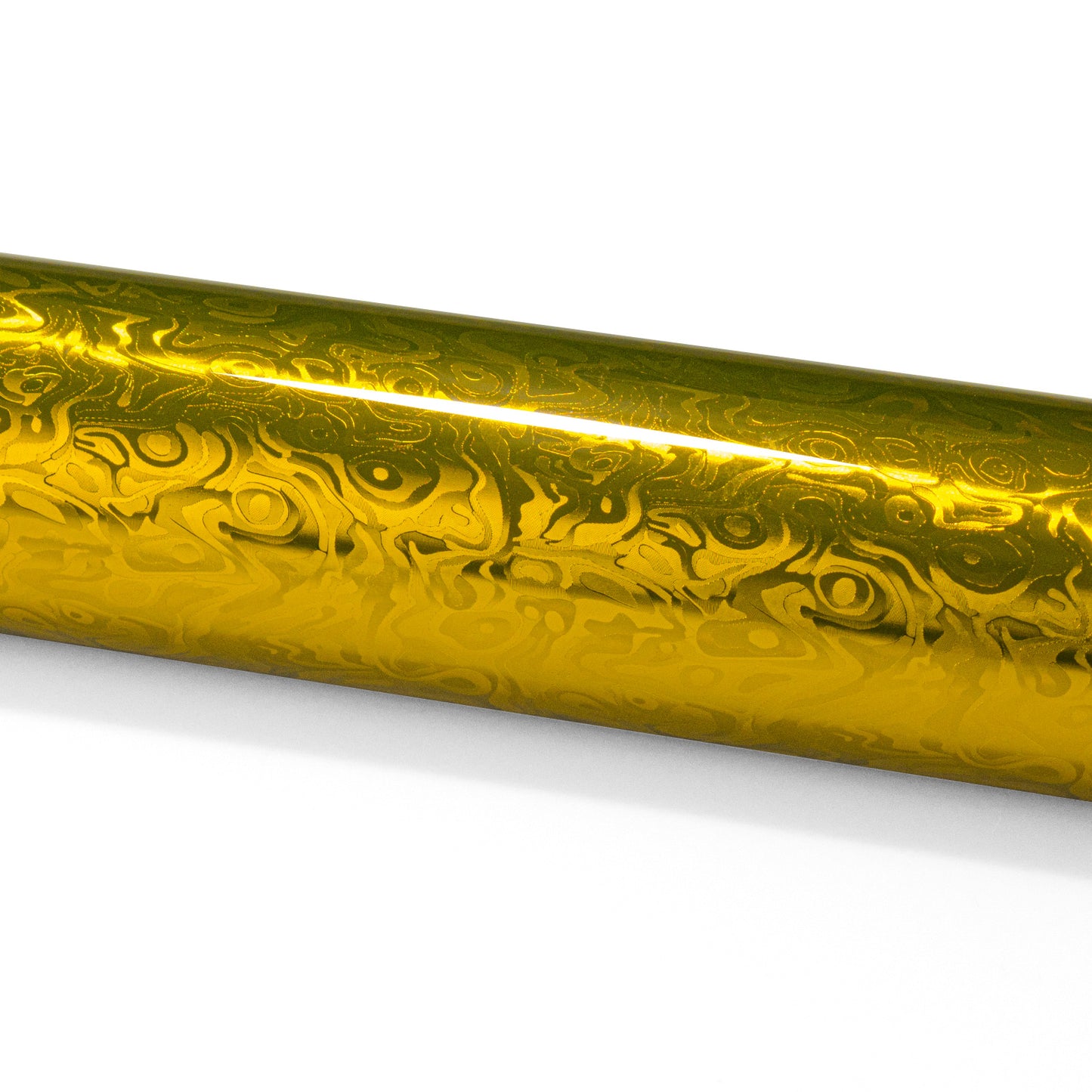 PET Damascus Forged Gloss Golden Yellow Vinyl Wrap