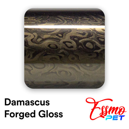 PET Damascus Forged Gloss Titanium Vinyl Wrap