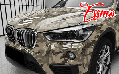 PET Camouflage Python Gloss Khaki Milan Vinyl Wrap