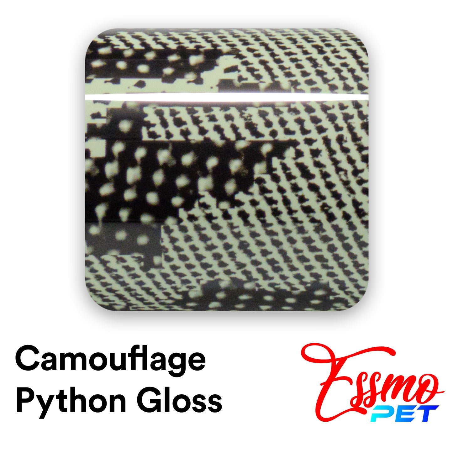 PET Camouflage Python Gloss Mint Green Vinyl Wrap