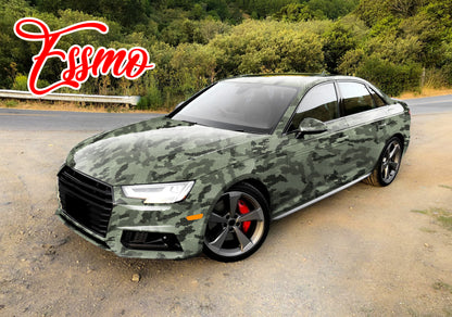 PET Camouflage Python Gloss Mint Green Vinyl Wrap