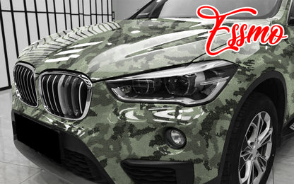 PET Camouflage Python Gloss Mint Green Vinyl Wrap