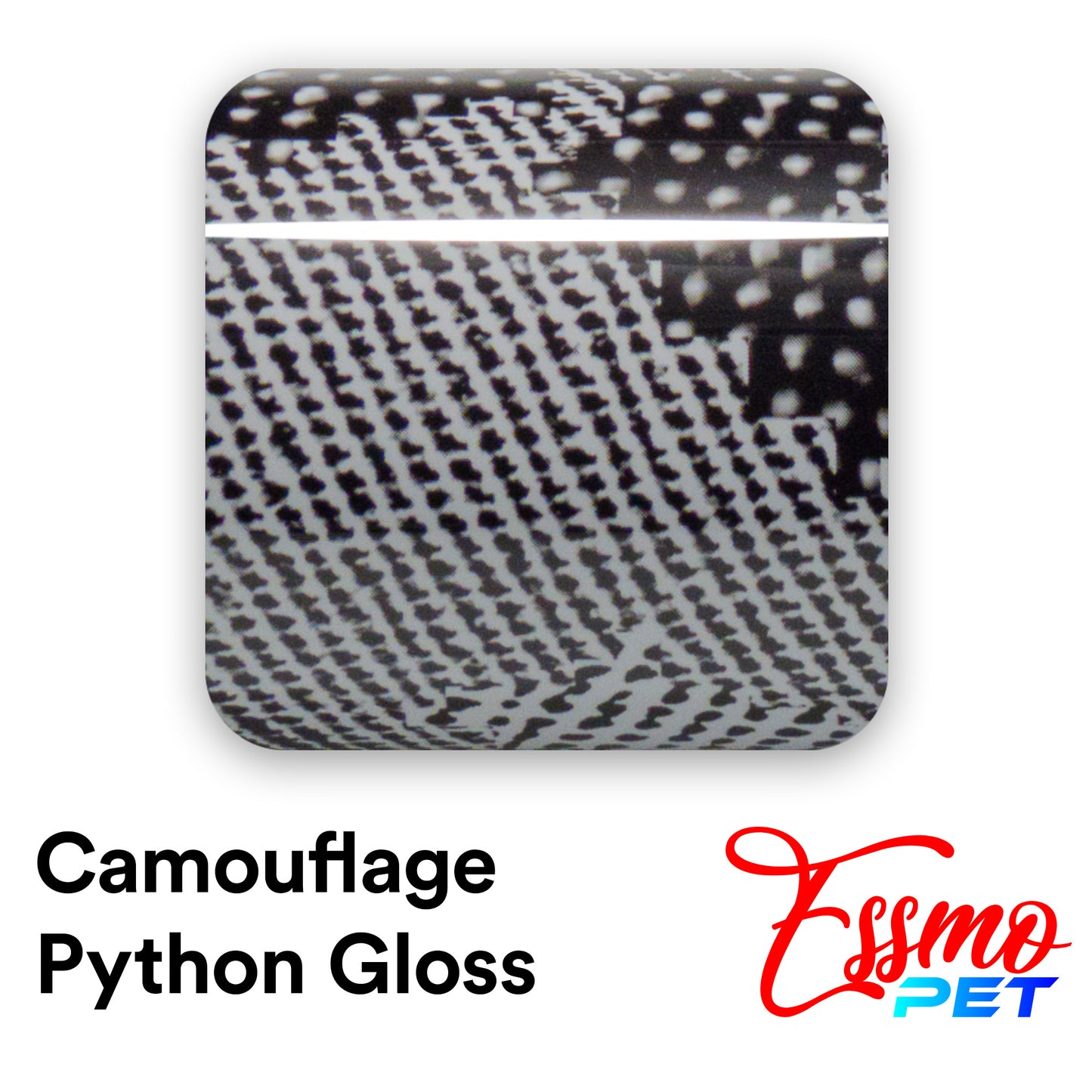 PET Camouflage Python Gloss Nardo Gray Vinyl Wrap