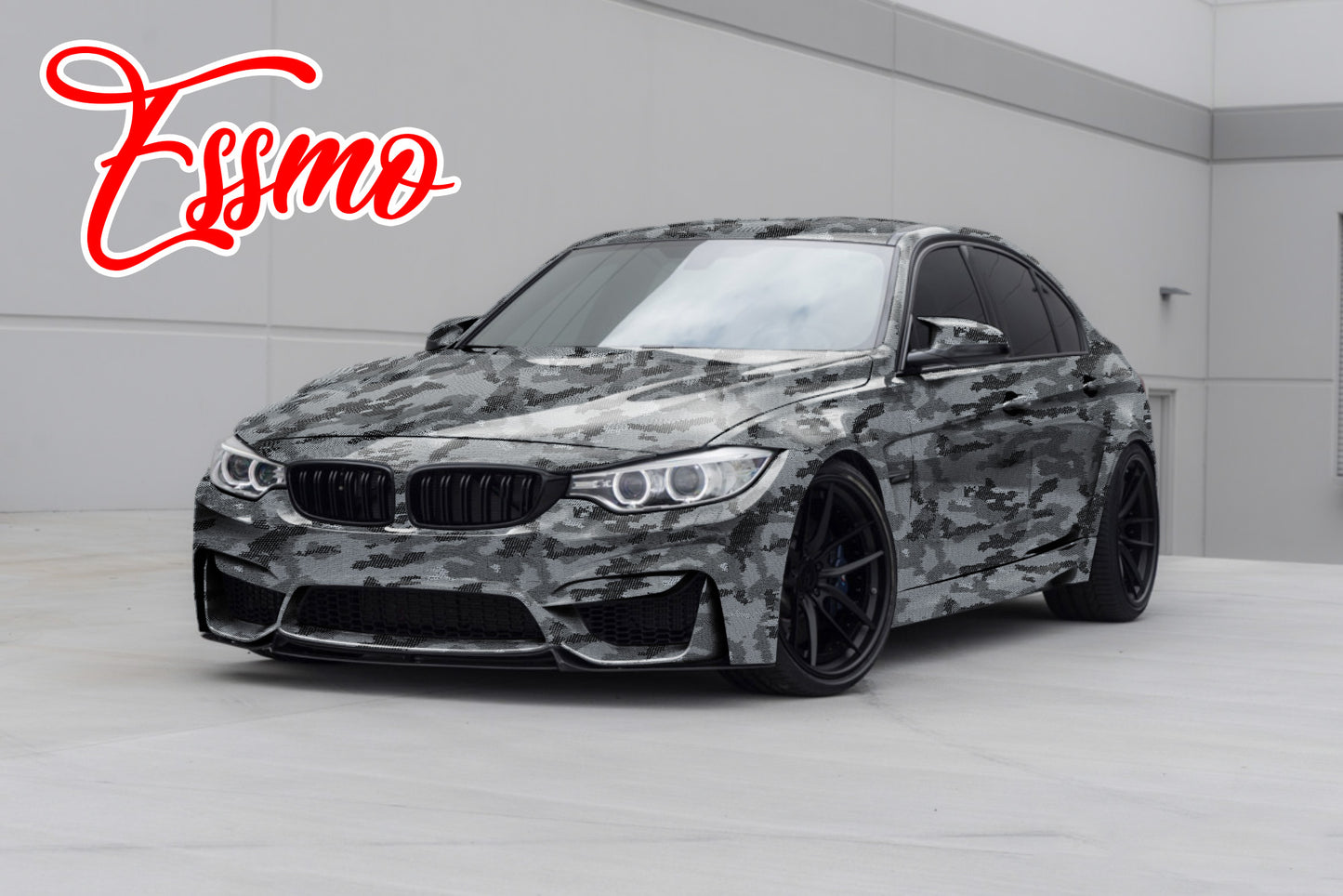 PET Camouflage Python Gloss Nardo Gray Vinyl Wrap