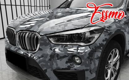 PET Camouflage Python Gloss Nardo Gray Vinyl Wrap