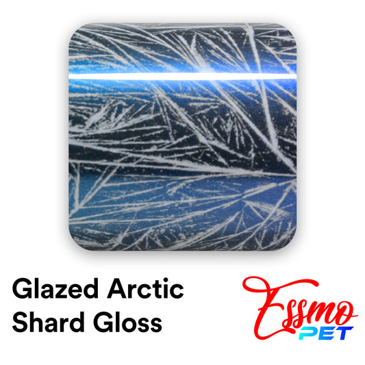 PET Glazed Arctic Shard Gloss Gray Blue Vinyl Wrap