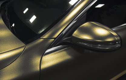 Galaxy Dust Matte Black Gold Vinyl Wrap