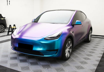 Galaxy Dust Matte Purple Teal Vinyl Wrap