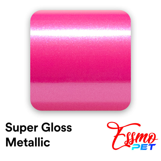 PET Super Gloss Metallic Rose Red Vinyl Wrap