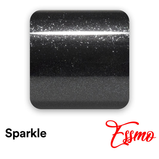 Sparkle Black Gloss Glitter Vinyl Wrap