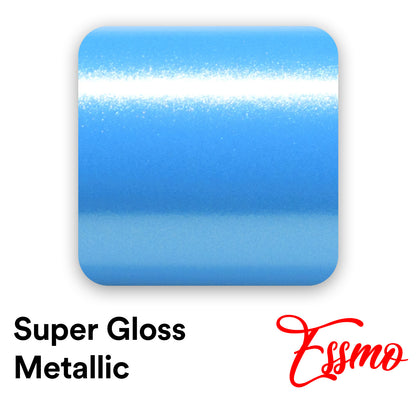 Super Gloss Metallic Sky Blue Vinyl Wrap