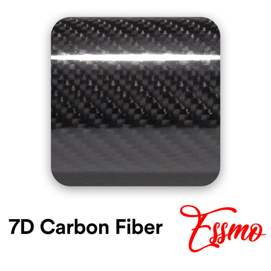 7D Carbon Fiber Low Tack Black Vinyl Wrap