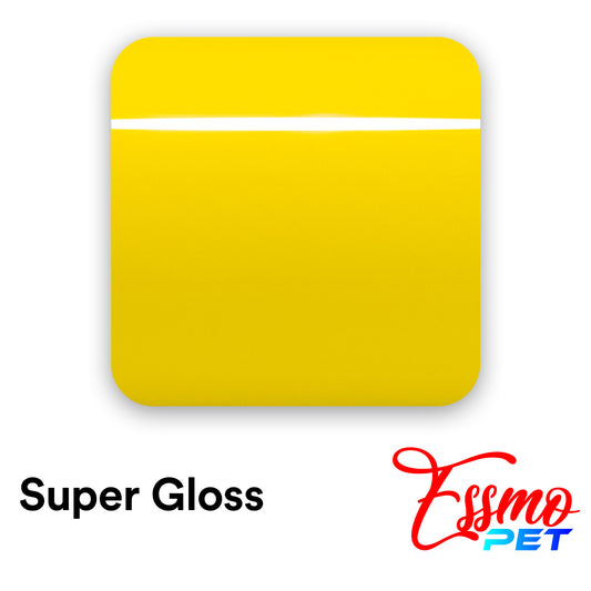 PET Super Gloss Lemon Yellow Vinyl Wrap