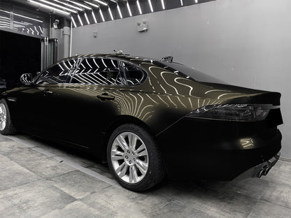 Super Gloss Metallic Black Gold Vinyl Wrap