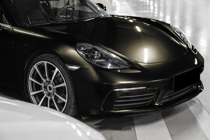 Super Gloss Metallic Black Gold Vinyl Wrap