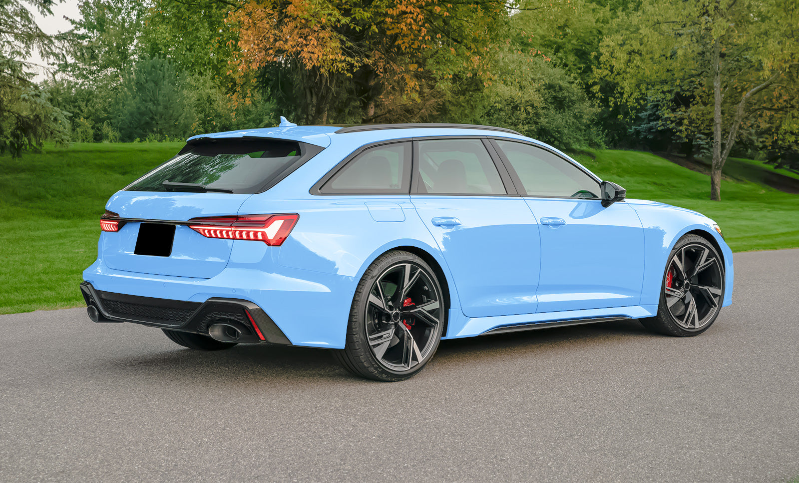 High Gloss Baby Blue Vinyl Wrap – Essmovinyl