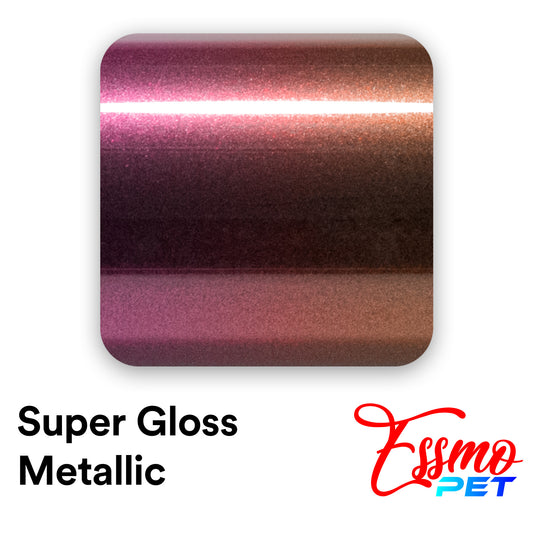 PET Super Gloss Metallic Burgundy Vinyl Wrap