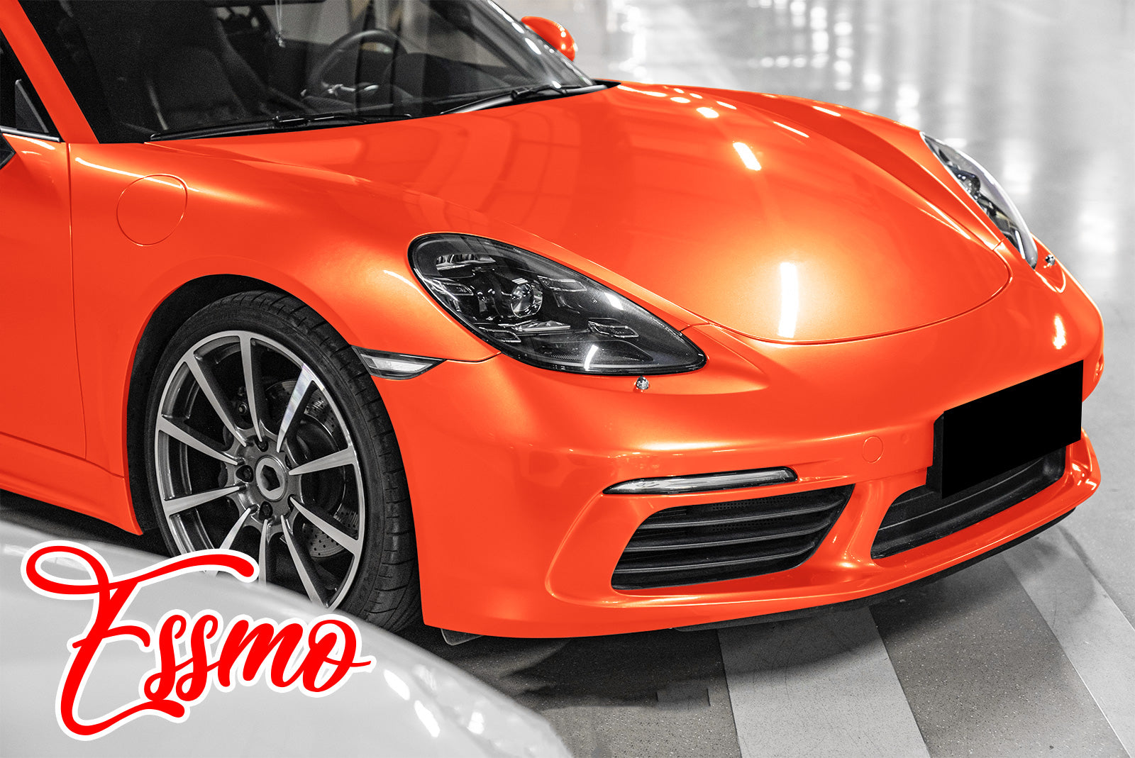 PET Super Gloss Metallic Orange Vinyl Wrap