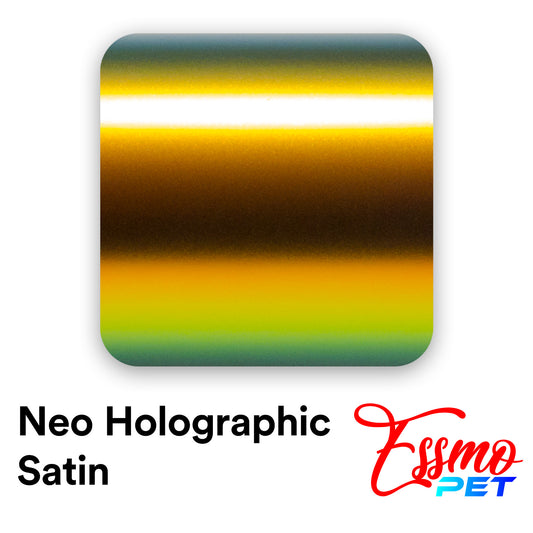 PET Neo Holographic Satin Orange Green Chrome Vinyl Wrap