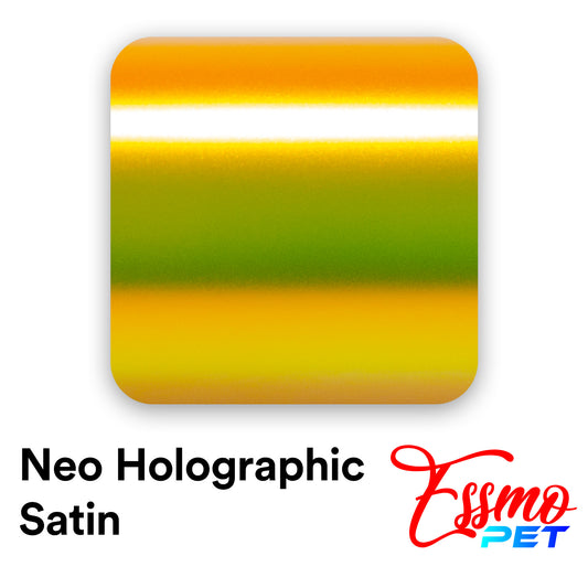 PET Neo Holographic Satin Gold Chrome Vinyl Wrap